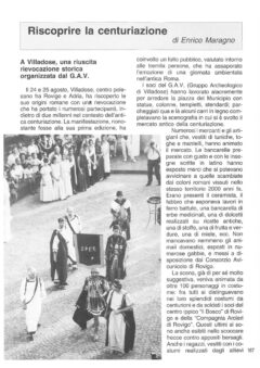 Prima pagina originale dell’articolo Riscoprire la centuriazione
