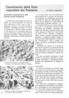 Prima pagina originale dell’articolo Censimento della flora vascolare del Polesine