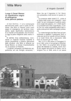 Prima pagina originale dell’articolo Villa Moro