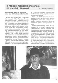 Prima pagina originale dell’articolo Il mondo monodimensionale  di Maurizio Barozzi