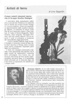 Prima pagina originale dell’articolo Artisti di ferro