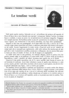 Prima pagina originale dell’articolo Le tendine verdi