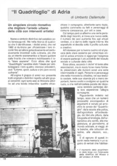 Prima pagina originale dell’articolo “Il Quadrifoglio” di Adria