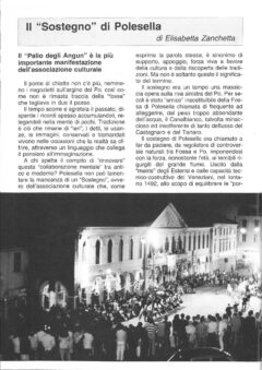 Prima pagina originale dell’articolo Il “Sostegno” di Polesella