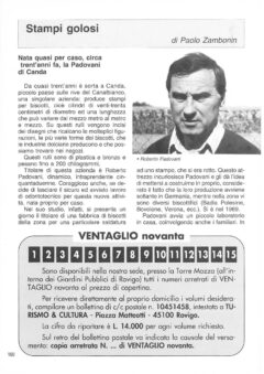 Prima pagina originale dell’articolo Stampi golosi