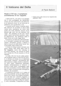 Prima pagina originale dell’articolo Il Vaticano del Delta