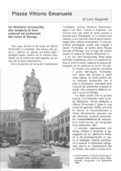Prima pagina originale dell’articolo Piazza Vittorio Emanuele