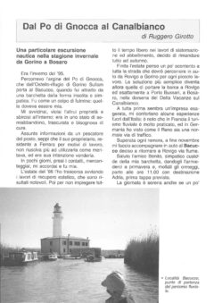 Prima pagina originale dell’articolo Dal Po di Gnocca al Canalbianco