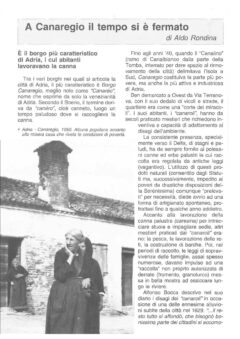 Prima pagina originale dell’articolo A Canaregio il tempo si è fermato