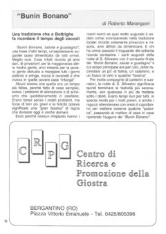 Prima pagina originale dell’articolo “Bunin Bonano”