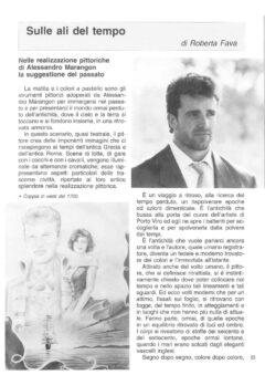Prima pagina originale dell’articolo Sulle ali del tempo