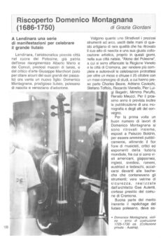 Prima pagina originale dell’articolo Riscoperto Domenico Montagnana (1686-1750)