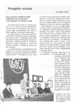 Prima pagina originale dell’articolo Progetto scuola