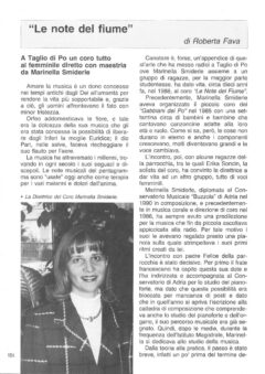 Prima pagina originale dell’articolo “Le note del fiume”