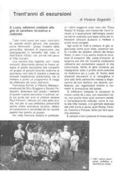 Prima pagina originale dell’articolo Trent’anni di escursioni