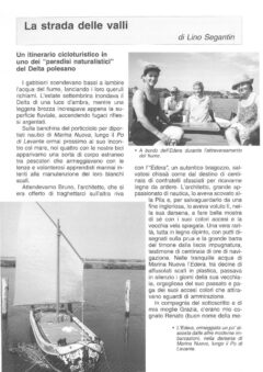 Prima pagina originale dell’articolo La strada delle valli