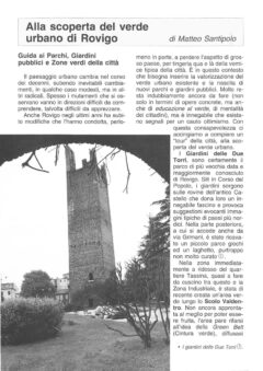 Prima pagina originale dell’articolo Alla scoperta del verde urbano di Rovigo