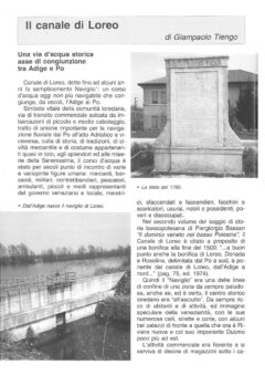 Prima pagina originale dell’articolo Il canale di Loreo