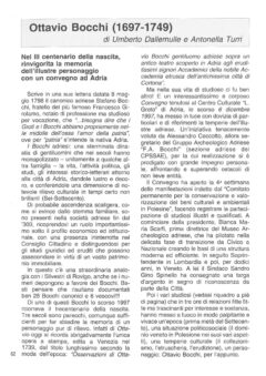 Prima pagina originale dell’articolo Ottavio Bocchi (1697-1749)