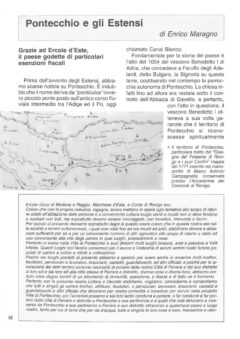 Prima pagina originale dell’articolo Pontecchio e gli Estensi