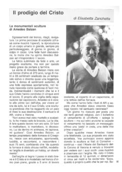 Prima pagina originale dell’articolo Il prodigio del Cristo