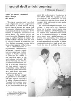 Prima pagina originale dell’articolo I segreti degli antichi ceramisti