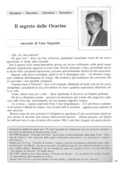 Prima pagina originale dell’articolo Il segreto delle Ocarine