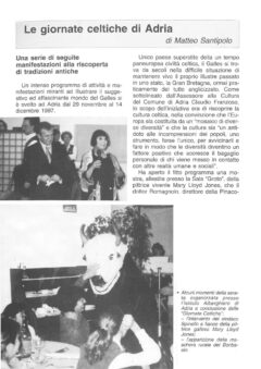 Prima pagina originale dell’articolo Le giornate celtiche di Adria