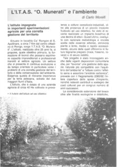 Prima pagina originale dell’articolo L’I.T.A.S. “O. Munerati” e l’ambiente