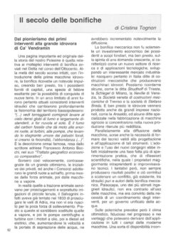 Prima pagina originale dell’articolo Il secolo delle bonifiche