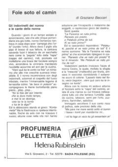 Prima pagina originale dell’articolo Fole soto el camin