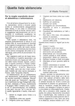 Prima pagina originale dell’articolo Quella lista sbilanciata