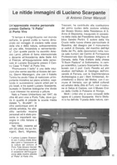 Prima pagina originale dell’articolo Le nitide immagini di Luciano Scarpante