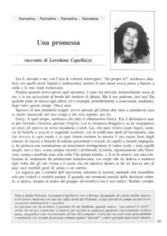 Prima pagina originale dell’articolo Una promessa