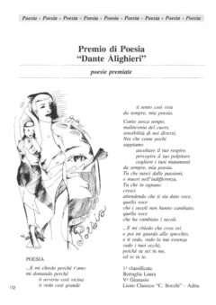 Prima pagina originale dell’articolo Premio di Poesia “Dante Alighieri”
