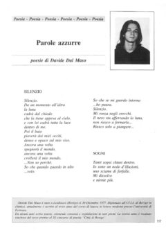 Prima pagina originale dell’articolo Parole azzurre