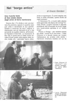 Prima pagina originale dell’articolo Nel “borgo antico”