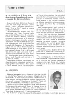 Prima pagina originale dell’articolo Rime e ritmi