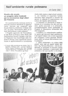 Prima pagina originale dell’articolo Nell’ambiente rurale polesano