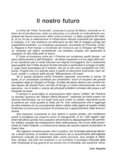 Prima pagina originale dell’articolo Il nostro futuro