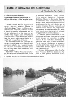 Prima pagina originale dell’articolo Tutte le idrovore del Collettore