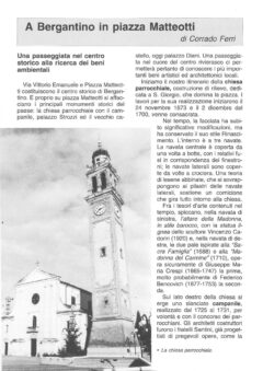 Prima pagina originale dell’articolo A Bergantino in piazza Matteotti