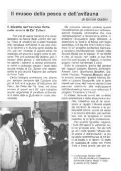 Prima pagina originale dell’articolo Il museo della pesca e dell’avifauna