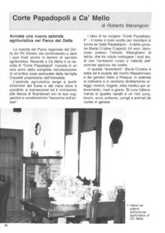 Prima pagina originale dell’articolo Corte Papadopoli a Ca’ Mello