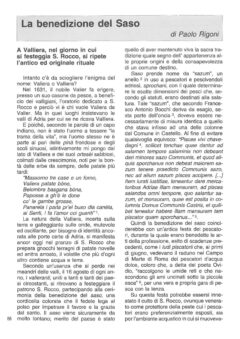 Prima pagina originale dell’articolo La benedizione del Saso