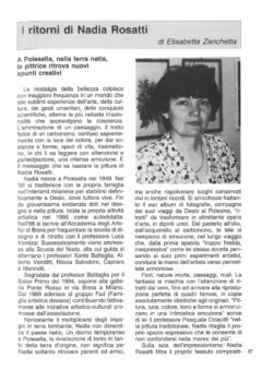Prima pagina originale dell’articolo I ritorni di Nadia Rosatti