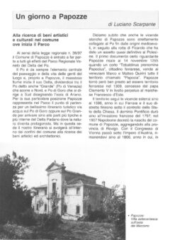 Prima pagina originale dell’articolo Un giorno a Papozze