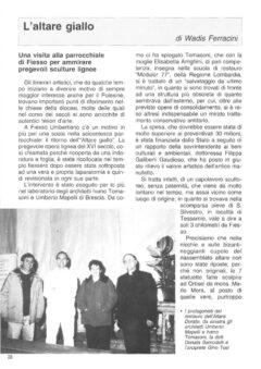 Prima pagina originale dell’articolo L’altare giallo