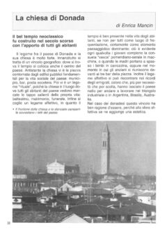 Prima pagina originale dell’articolo La chiesa di Donada