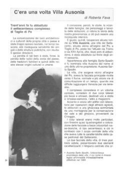 Prima pagina originale dell’articolo C’era una volta Villa Ausonia